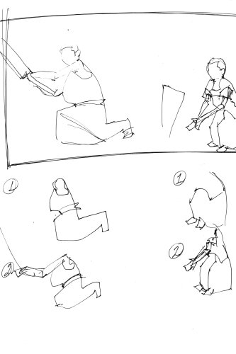 gesture sketches, free art lesson