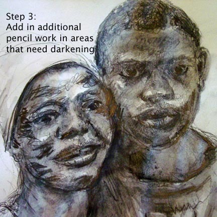 water soluble pencil, free art instruction