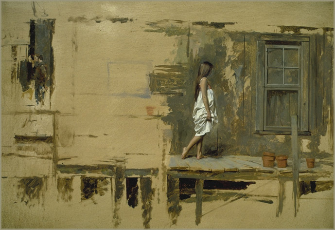 painting figure and architecture, oil painting lesson